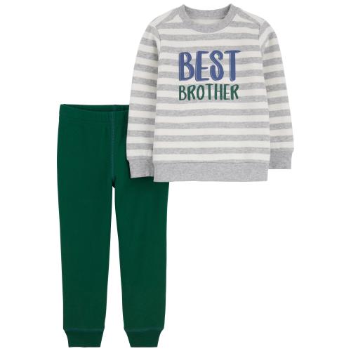 Toddler 2-Piece Best Brother Pullover & Jogger Set - 4T - Style,Multi