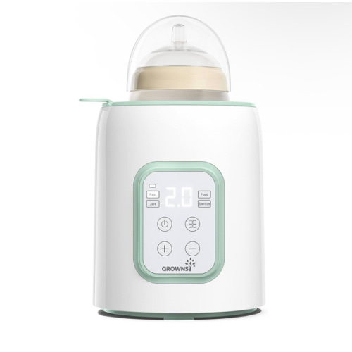 Grownsy Baby Bottle Warmer, 8-in-1 Fast Baby Milk Warmer with Timer for Breastmilk or Formula, Accurate Temperature Control, 24H Keep, Food Heater&Defrost BPA-Free Bottle Warmer for All Bottles- Green