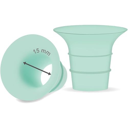 Maymom Flange 15mm Insert Compatible with Medela/Spectra/Elvie/momcozy/tsrete/Willow/Motif Luna/Ameda MYA Breastpump 24mm Breast Shields. Reduce 24mm Niple Tunnel Down to 15mm