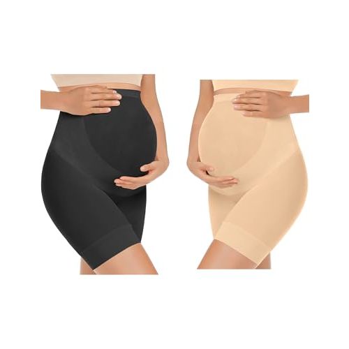KIM S Shape Your Bump Seamless Maternity Shapewear for Dress, Pregnancy Postpartum Prevent Chafing Support-Underwear