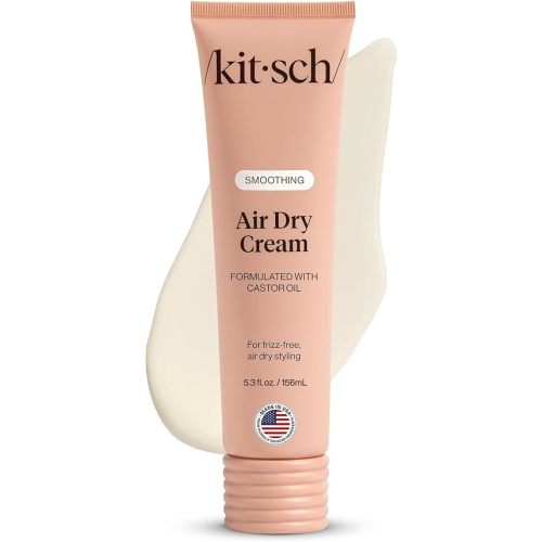 Kitsch Smoothing Air Dry Cream – With Castor Oil & Coconut Oil - 5.3 oz