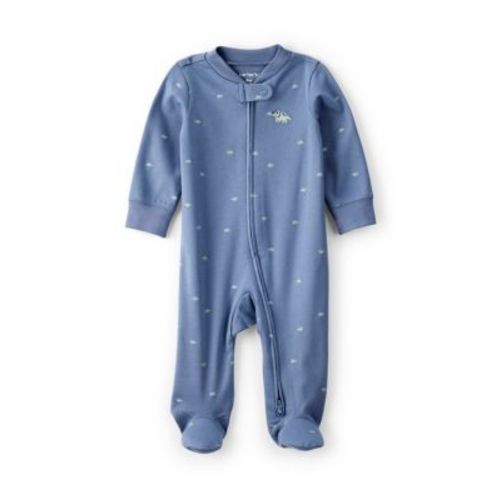 Baby Boys Printed Interlock Footie Pajamas