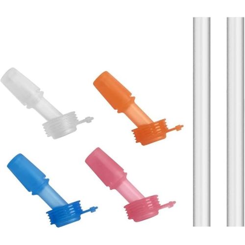 CamelBak Eddy+ Kids Bite Valve & Straw Replacement Set, Leak‑Proof Easy‑Sip Design, 4‑Pack, Multi‑Color