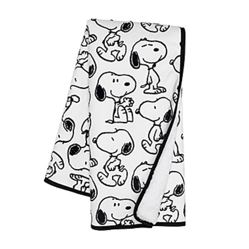 Lambs & Ivy® Classic Snoopy Minky Baby Blanket in White