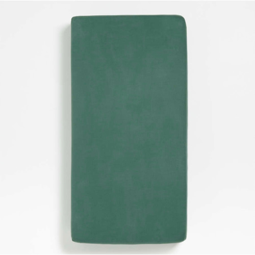 Supersoft Pine Green 100% Organic Cotton Gauze Baby Crib Fitted Sheet