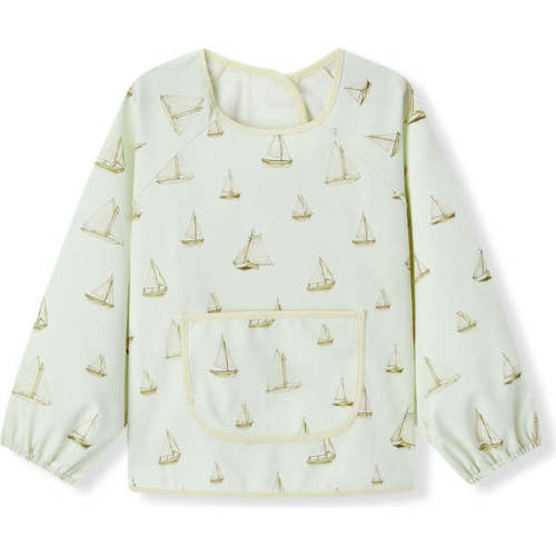 Sailboat Melody Long Sleeve Pocket Bib - Milkbarn Kids | Maisonette