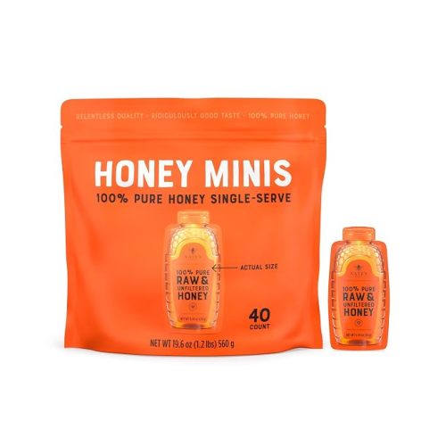 Nate's Honey Minis - 0.49oz Packets, 40ct Resealable Bag