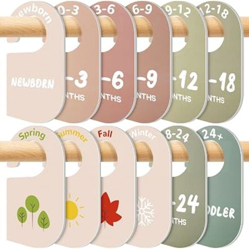 12 Pack Baby Closet Dividers, Durable Material Baby Clothes Organizer