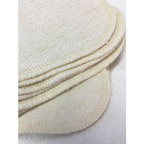 Hemp French Terry Wipes, 7x7" (18x18cm), Set of 6, Organic Baby Washcloth, Face Cloth, Pick your edge color