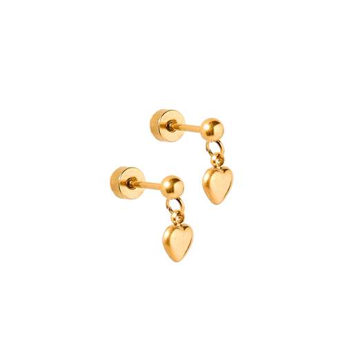 Screwback Stud Earrings - Millie Heart