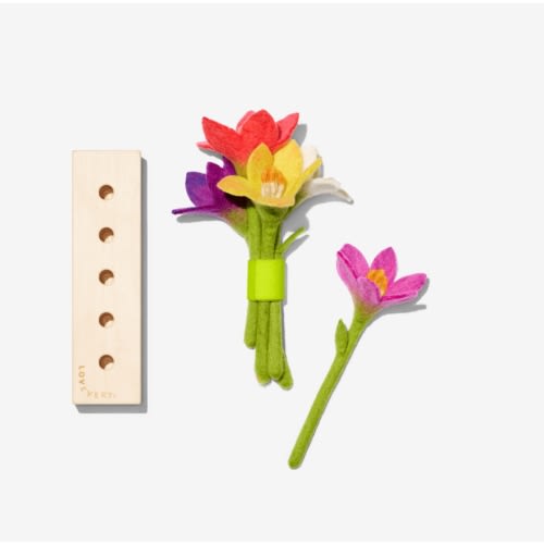 Felt Flowers in a Row - Lovevery Pre-Loved