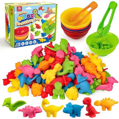 Coogam Counting Dinosaur Sorting Toy Set