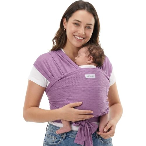 Momcozy Baby Carrier AirMesh - The Perfect Summer Water Sling for Newborns to Toddler 8-35 lbs - Cooling, Breathable and Lightweight Baby Wrap, Nice for Summer, Pool, Beach, Swimming, Lavender Mist