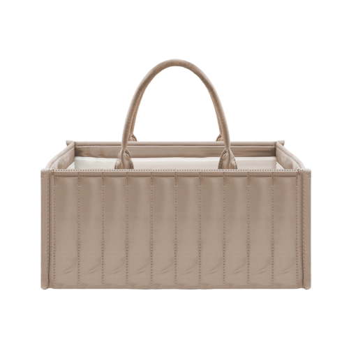 Waterproof Diaper Organizer Basket with Dividers and Carry Handle for Baby Essentials Storage at Home and Travel