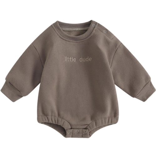 VISGOGO Newborn Infant Baby Boy Girls Oversized Romper Little Dude Sweater Onesie Coming Home Outfit Neutral Clothes