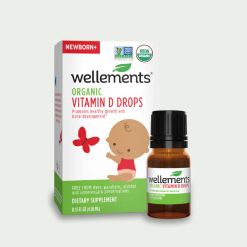 Wellements Organic Baby Vitamin D Drops Newborn+ -- 0.15 fl oz - Vitacost