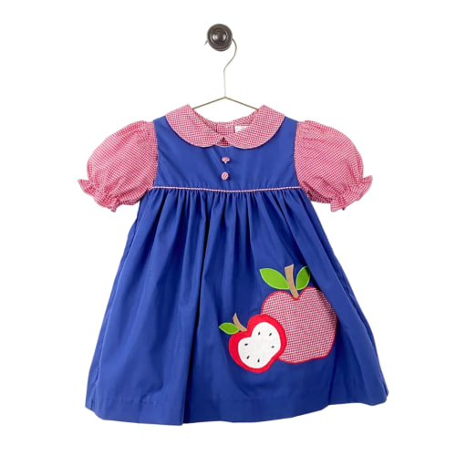 Apple Applique Jumper Dress
