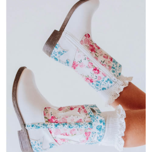 Cowgirl Boots - Wild Roses - SweetHoney Clothing