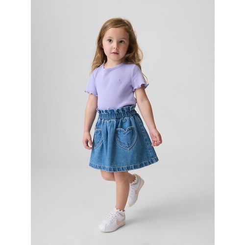 Baby & Toddler Heart Pocket Denim Skirt