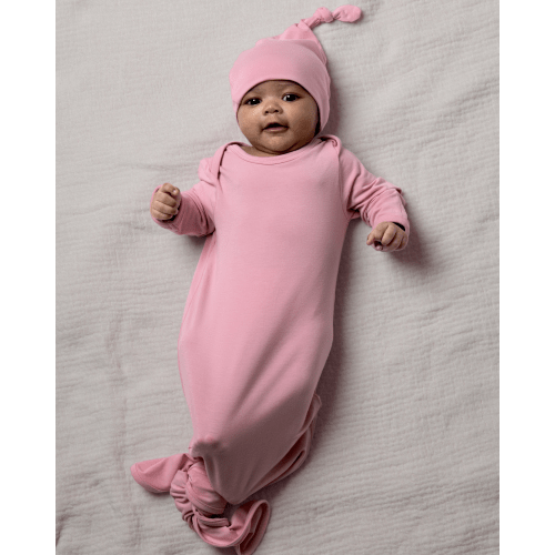 Bamboo Knotted Baby Gown | Light Mauve | Kindred Bravely