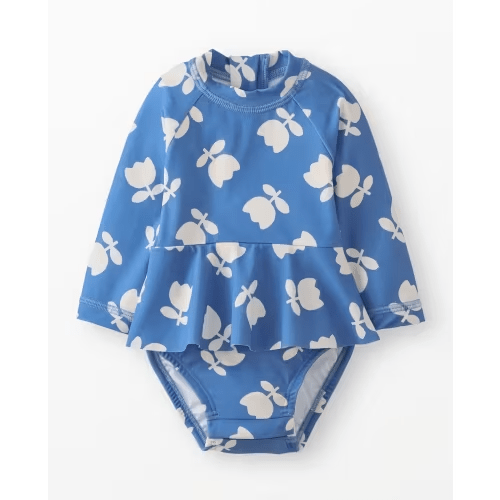 Baby One-Piece Skirted Rashguard Swimsuit