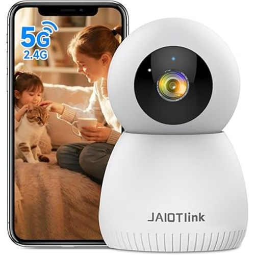 2K Baby Monitor with Phone App, 360° Pan-Tilt Indoor Camera for Home Security, AI Human/Pet Detection, Night Vision, 2-Way Talk, WiFi 2.4G/5G, SD/Cloud Storage, Compatible with Alexa