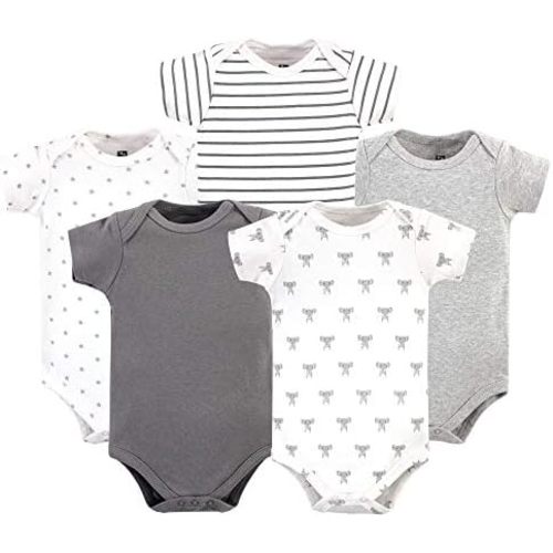 Hudson Baby Unisex Baby Cotton Bodysuits 5-pack