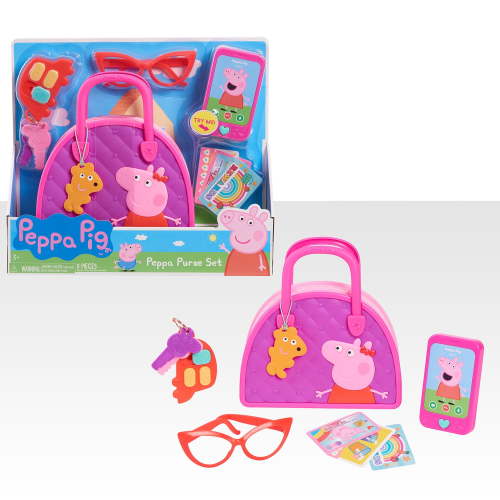 Peppa Pig Bag Set, 9-pieces, Dress up & Pretend Play, Toddler Toys for Ages 3 up
