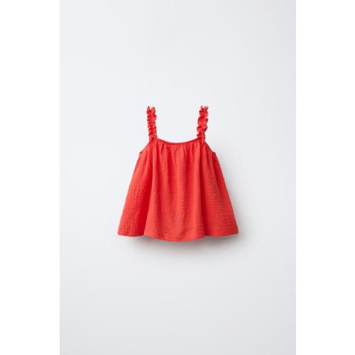 COMBINATION STRAPPY T-SHIRT - Red | ZARA United States