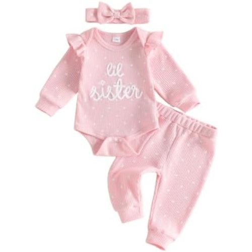 Little Sister Brother Newborn Baby Girl Boy Outfit Romper Shirt Set
