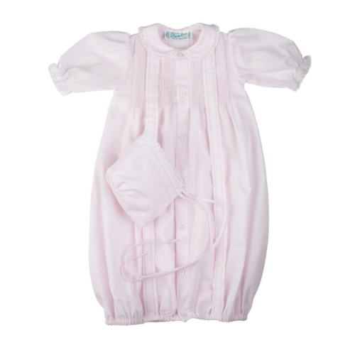 Girls Pintuck & Lace Take Me Home Gown and Hat | Feltman Brothers