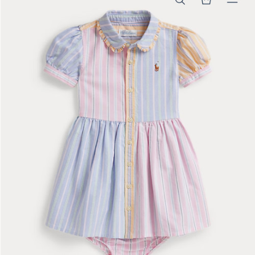 Striped Cotton Fun Shirtdress & Bloomer