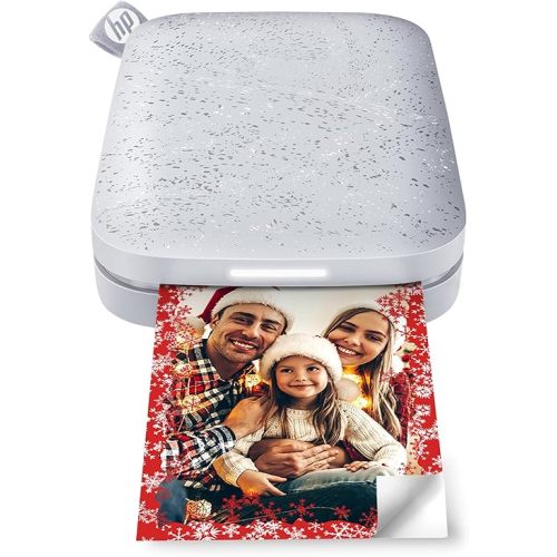 HP Sprocket Portable 2x3 Instant Photo Printer (Luna Pearl) Print Pictures on Zink Sticky-Backed Paper from Your iOS & Android Device.