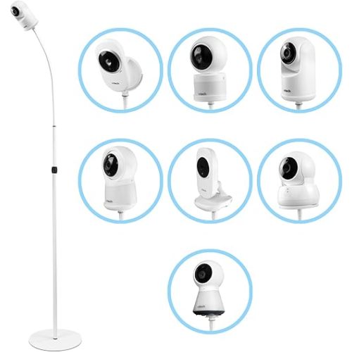 Universal Adjustable Floor Stand Holder Mount for VTech VM5463/VM350/VM320/RM5764HD/RM5864HD/ RM7764HD/RM7764-2HD/VM5254/Advanced HQ Max /VM923/924/VM819/VM3252 RM7754HD/ RM5754/ RM5854（White）