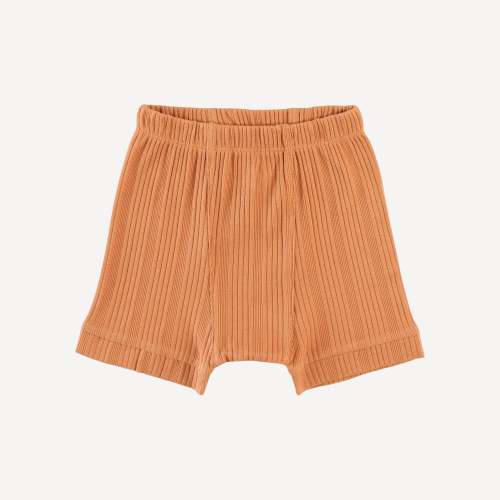 6-12mos classic panda short | butterum | organic cotton multi rib – kate quinn