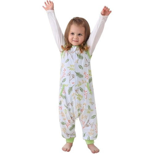 WONDAY Toddler Sleep Sack with Feet, 0.5 Tog Sleeping Sacks for Walking with Legs 2T 3T