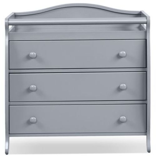 Infans 3 Drawer Baby Changing Table Infant Diaper Changing Station w/ Safety Belt Grey