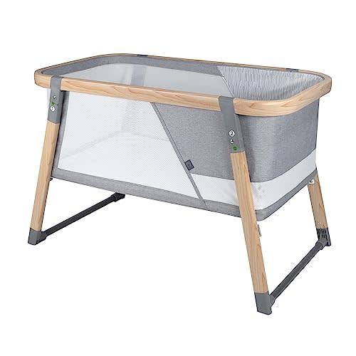 Boppy Travel Bassinet, Lightweight and Portable Bassinet, Wipeable Mattress Pad, Includes Two Mattress Covers, Anti-Tilt Anchors and Mesh Sides, No Assembly Required - Gray Pickup Sticks