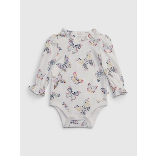 babyGap Mix and Match Ruffle Bodysuit in new off white, size: 0-3 M