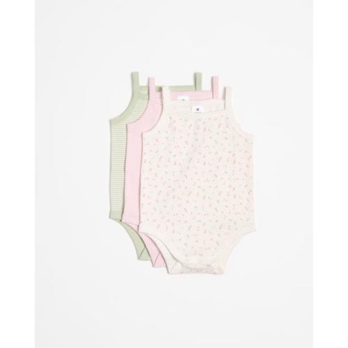 Baby Organic Cotton Print Bodysuit 3 Pack