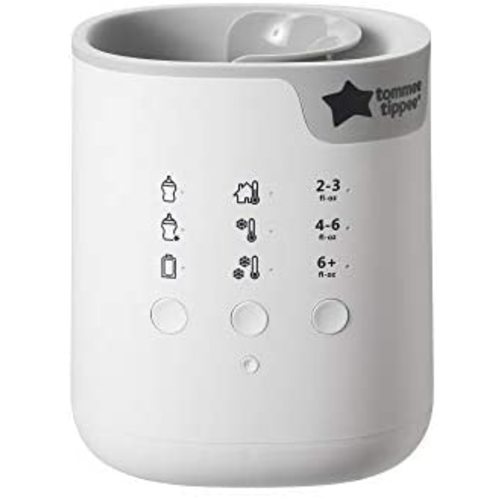 New Tommee Tippee 3 in 1 Advanced Bottle & Pouch Warmer, Breast Milk Safe, Formula Safe, Accurate Temperature Control, BPA Free - White