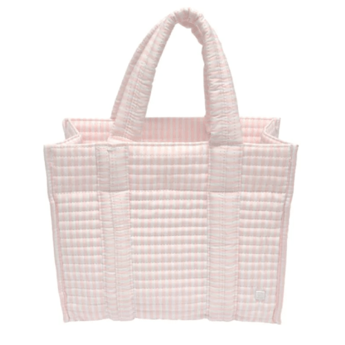 TRVL Pink Pimlico Stripe Quilted Mini Go Go Tote