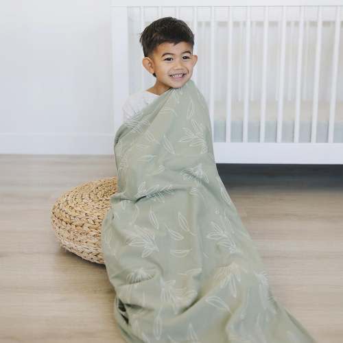 Merino Wool Toddler Blanket | Sage