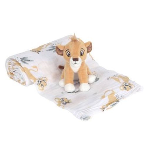 Lambs & Ivy Disney Baby Lion King Swaddle Blanket & Plush Infant Gift Set - 2pk