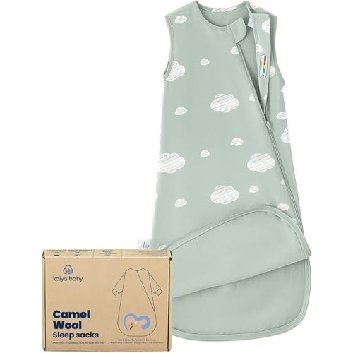 Kaiyababy Organic Cotton Baby Sleep Sack, 0.5 TOG Wearable Blanket, 6-18M
