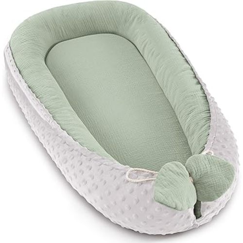 Baby Lounger - Infant Lounger Pillow for Newborn 0-24 Months, Soft, Breathable & Portable Baby Lounger Pillow for Boys & Girls, Cozy Baby Floor Seat for Home & Travel (Green)
