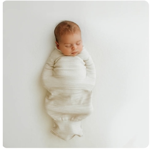 Bamboo Blend Beige Swaddle Sleep Sack – Swaddelini