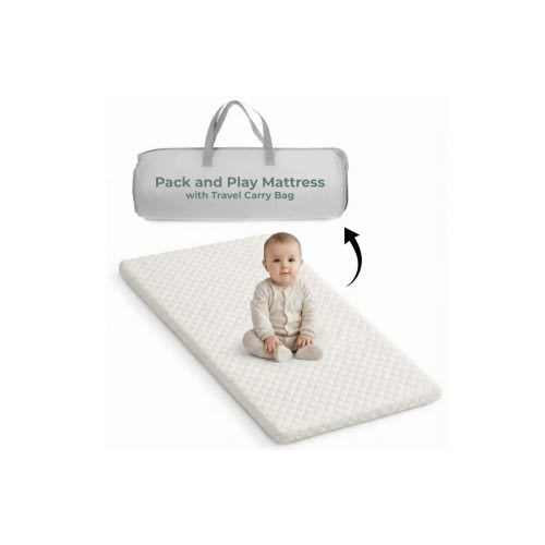 Pack and Play Mattress Washable Waterproof Hypoallergenic Topper