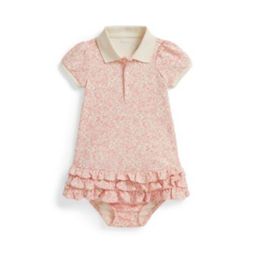 Baby Girls' Short-Sleeve Polo Dress and Bloomer, 2-Piece Set