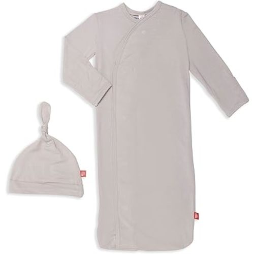 Magnetic Me Modal Newborn Sleeper Gown & Hat Set | Silky Soft Modal Fabric Sleep Sack